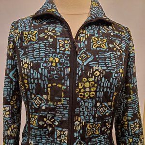 RQT Quilted Blue & Green Jacket Size PM (Petite Medium)